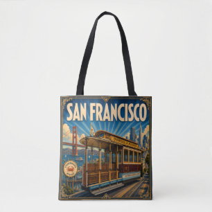 San Francisco art deco tote bag