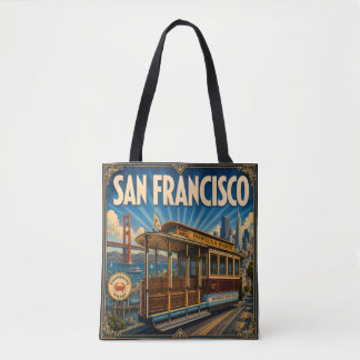 San Francisco art deco tote bag