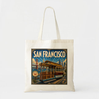 San Francisco art deco tote bag