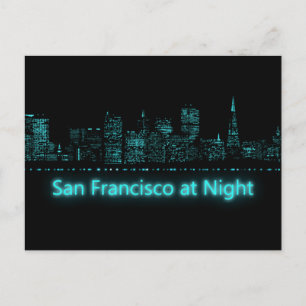 San Francisco at Night Postcard