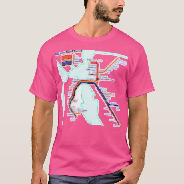 San Francisco Bart Map T-Shirt (Front)