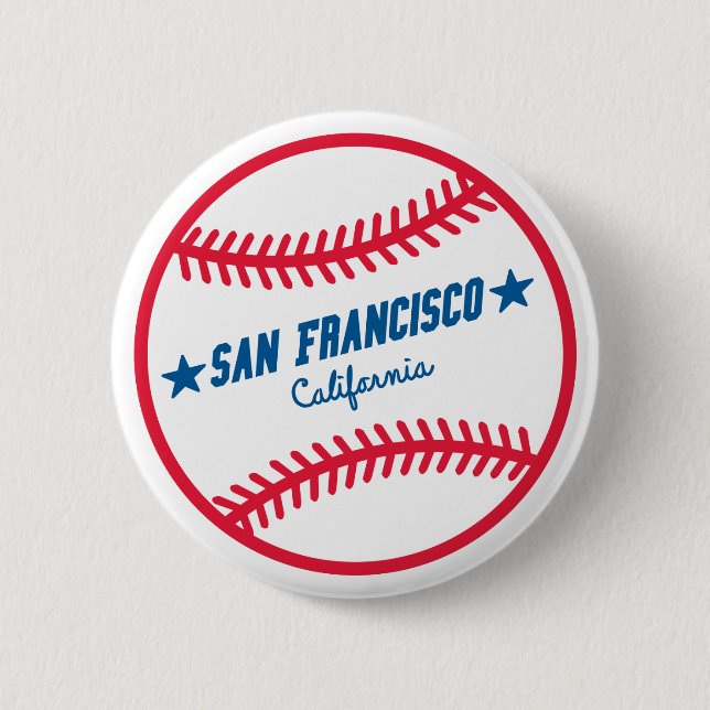 San Francisco Baseball 6 Cm Round Badge (Front)