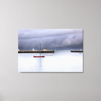 San Francisco Bay and Boat Canvas Print