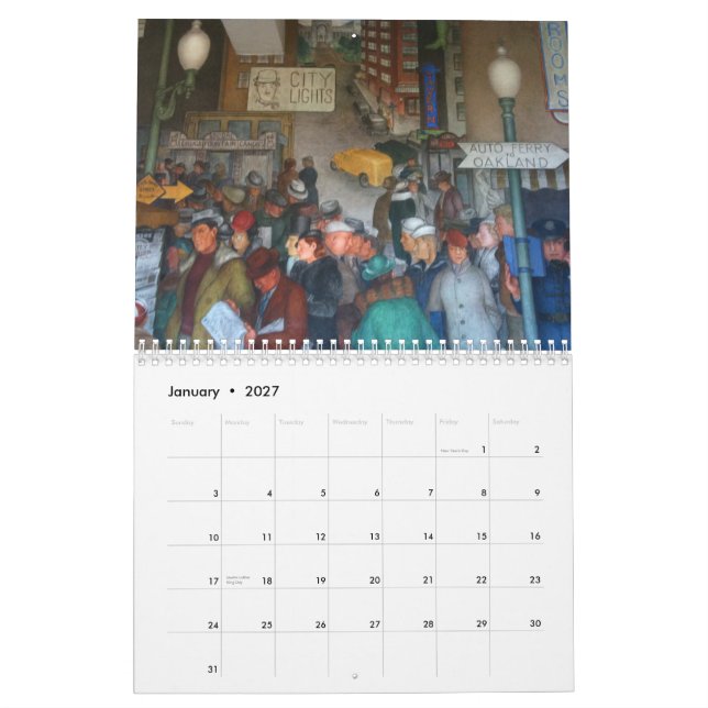 San Francisco Bay Area 2014 Calendar (Jan 2027)