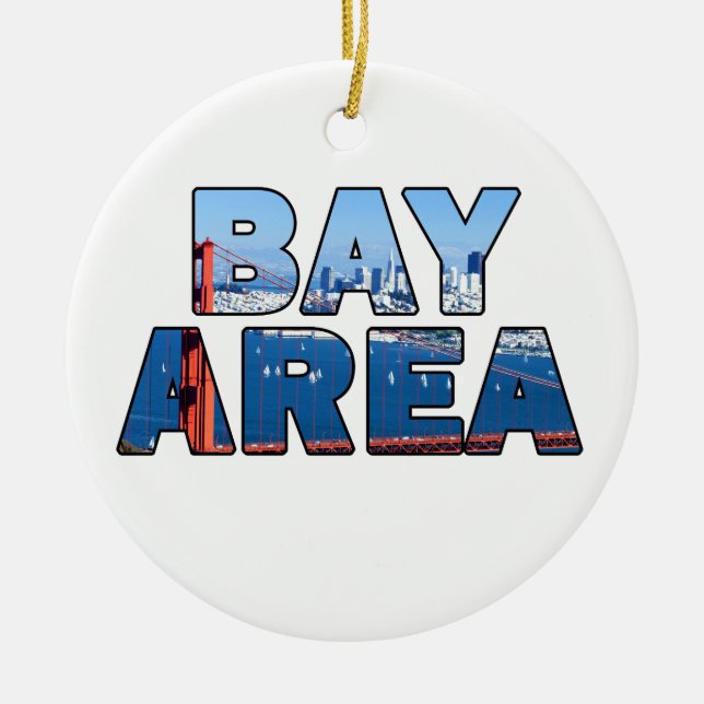 San Francisco Bay Area Ceramic Tree Decoration (Front)