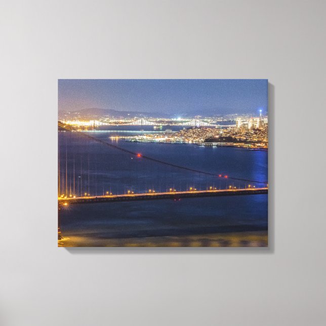 San Francisco Bay at Night Canvas Print (Front)