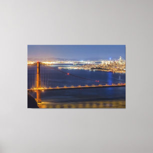 San Francisco Bay at Night Canvas Print