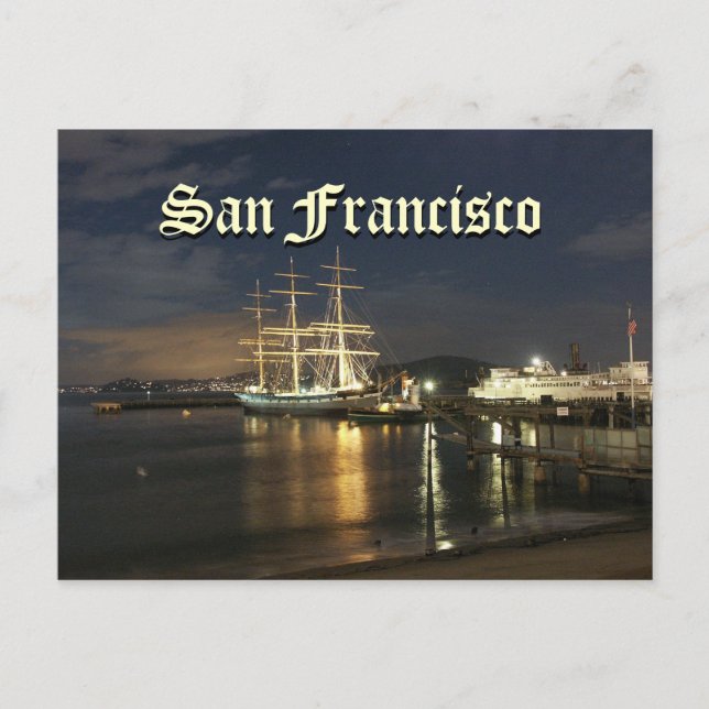 San Francisco Bay at Night Postcard (Front)
