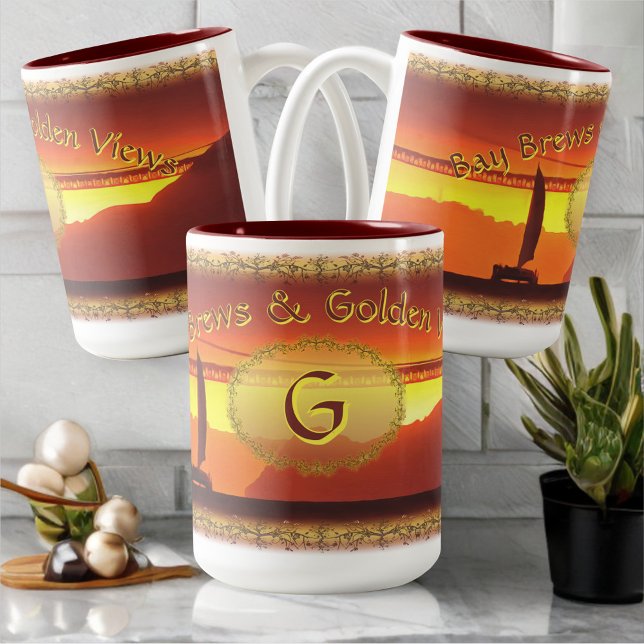 San Francisco Bay Brews & Golden Views 1124 Two-Tone Coffee Mug (Creator Uploaded)