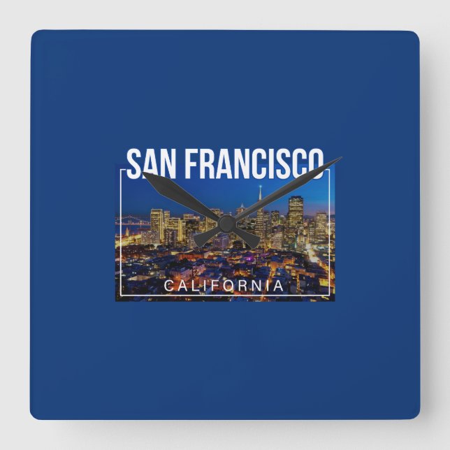 San Francisco Bay - California Cityscape Clock (Front)