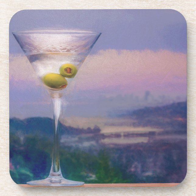 San Francisco Bay Martini Coaster (Front)