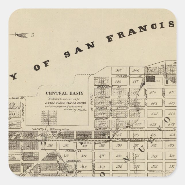 San Francisco Bay Salt Marsh Square Sticker (Front)