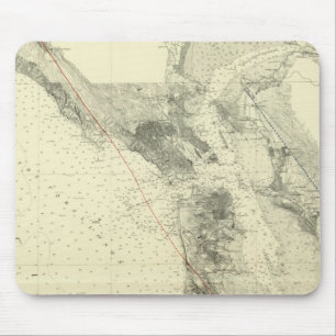 San Francisco Bay showing San Andreas Rift Mouse Mat