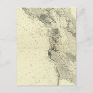 San Francisco Bay showing San Andreas Rift Postcard