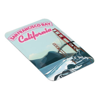San Francisco Bay travel poster Magnet