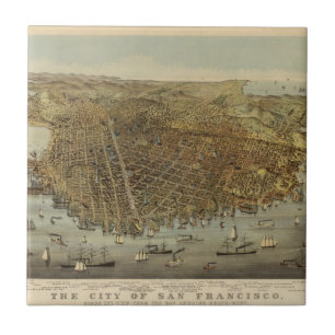 San Francisco Birds eye view Tile