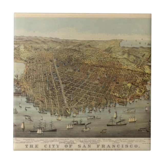 San Francisco Birds eye view Tile (Front)