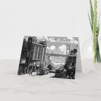 San Francisco Black and White greeting card