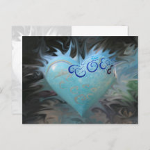 San Francisco Blue Heart - postcard