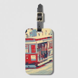 San Francisco blue red Luggage Tag