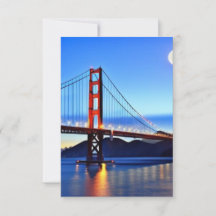 San Francisco Bridge Thank You Card Event Invites