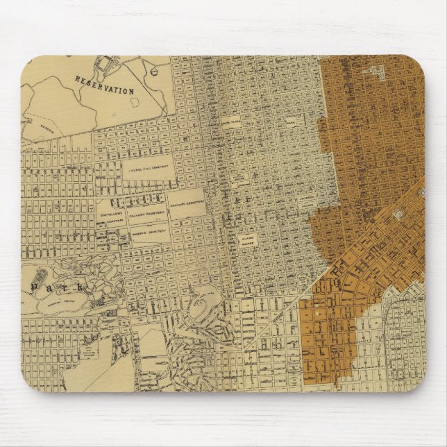 San Francisco burnt area, 1906 Mouse Mat (Front)