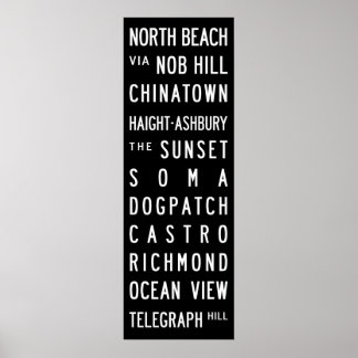 San Francisco Bus Roll Poster