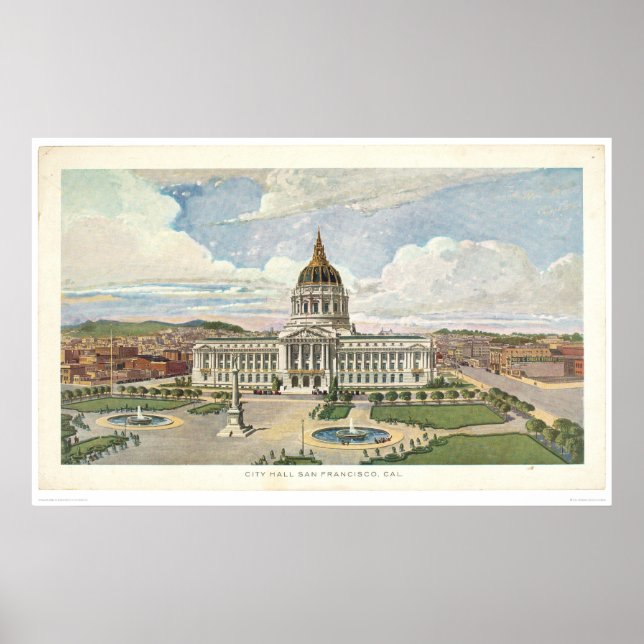 San Francisco, CA. City Hall (0286A) Poster (Front)