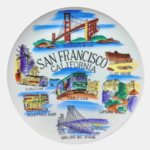 San Francisco CA Classic Round Sticker