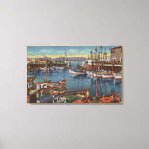 San Francisco, CA Fishing Fleet at Fisherman's Canvas Print