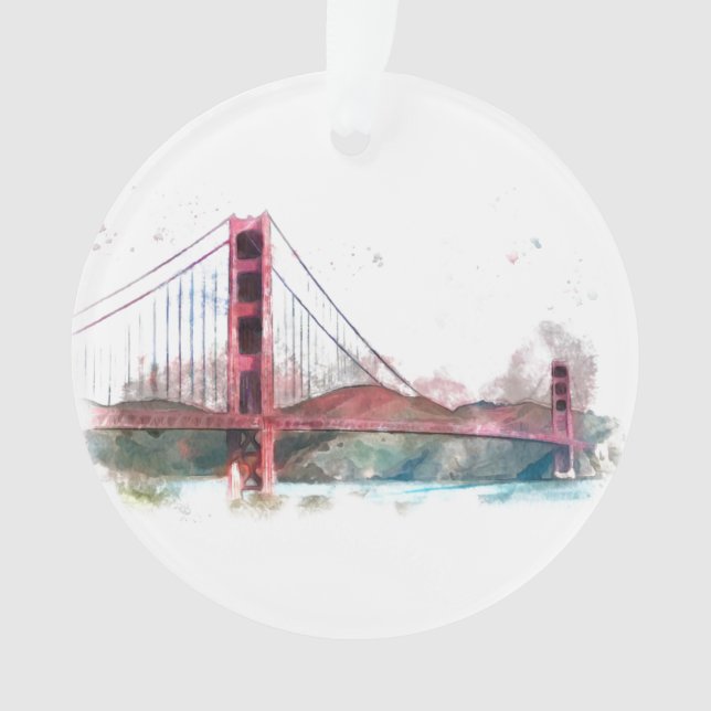 San Francisco, CA - Golden Gate Bridge Ornament (Front)