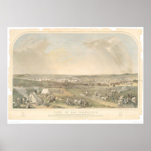 San Francisco, CA. Panoramic Map (1551A) Poster