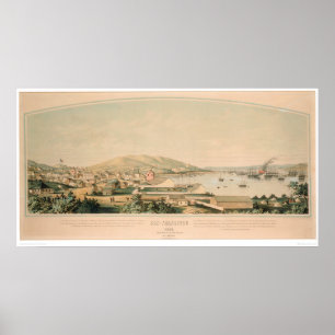 San Francisco, CA. Panoramic Map 1849 (1626A) Poster