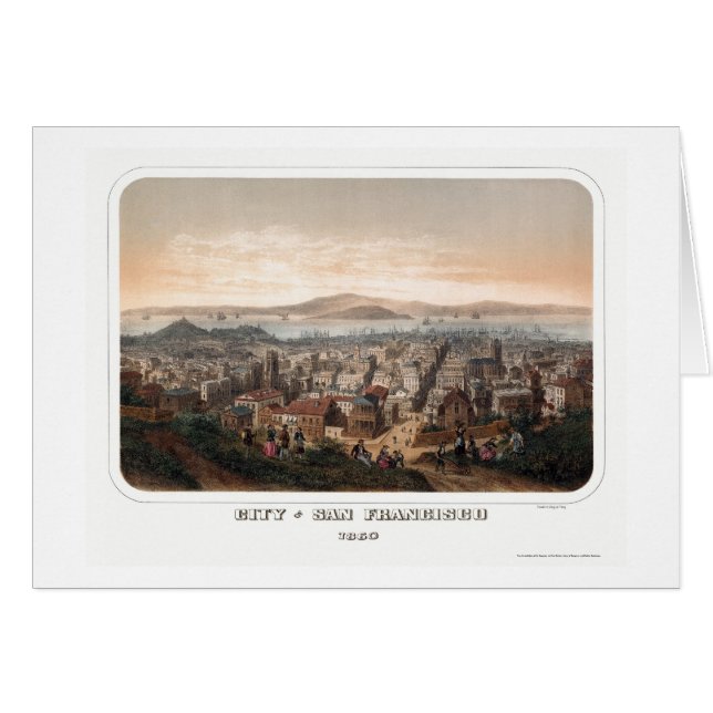 San Francisco, CA Panoramic Map - 1860 (Front Horizontal)