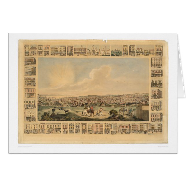 San Francisco, CA. Panoramic Map 1860 (1162A) (Front Horizontal)