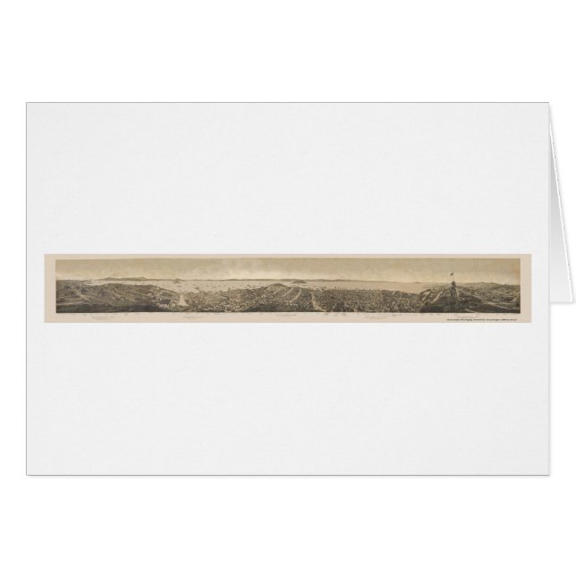 San Francisco, CA Panoramic Map - 1862 (Front Horizontal)