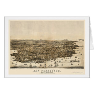 San Francisco, CA Panoramic Map - 1864