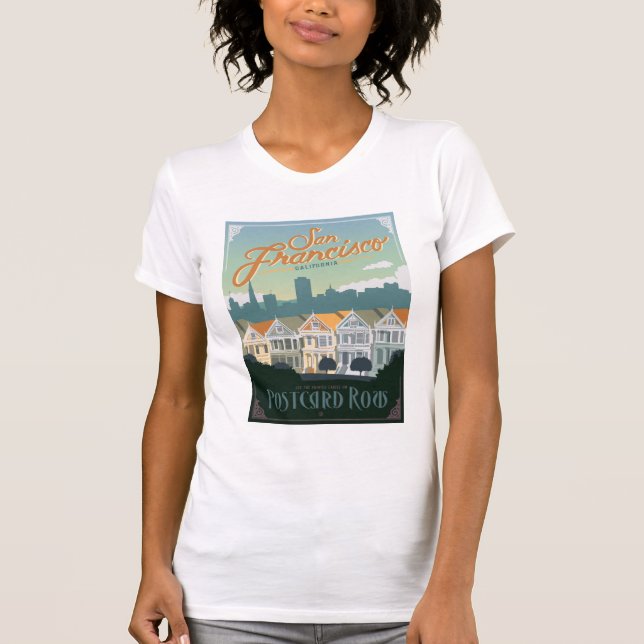 San Francisco, CA - Postcard Row T-Shirt (Front)
