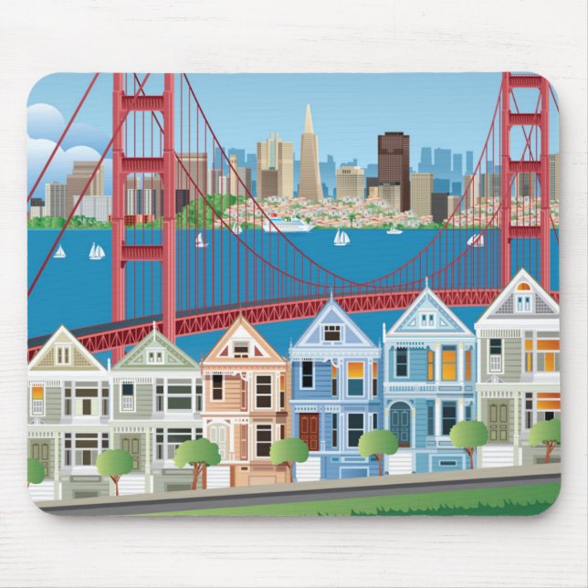 San Francisco, CA | The City By The Bay Mouse Mat (Front)