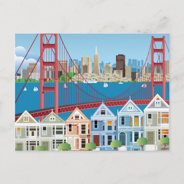San Francisco, CA | The City By The Bay Postcard (Front)