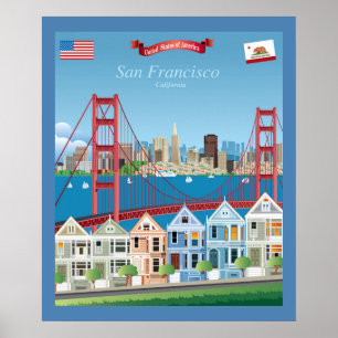 San Francisco, CA The City By The Bay Poster
