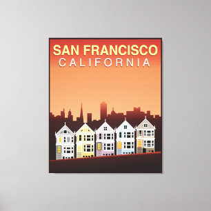 San Francisco, CA The Painted Ladies Canvas Print