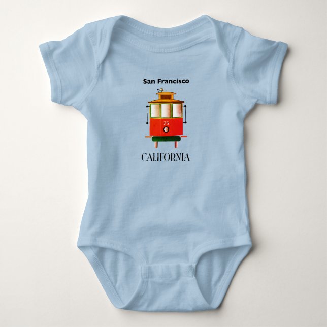 San Francisco Cable Car Baby Bodysuit (Front)