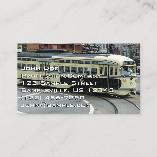 San Francisco Cable Car Business Card (Front)