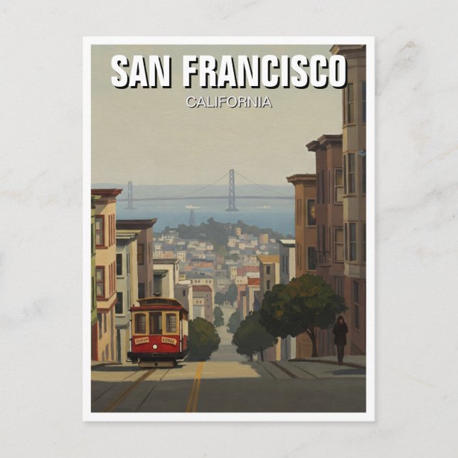 San Francisco Cable Car California  Postcard (Front)