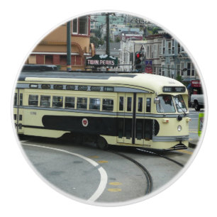 San Francisco Cable Car Ceramic Knob