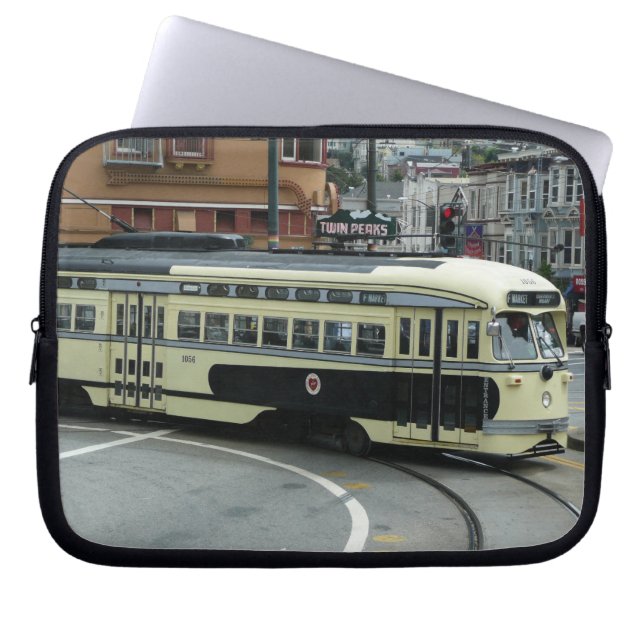 San Francisco Cable Car Laptop Sleeve (Front)