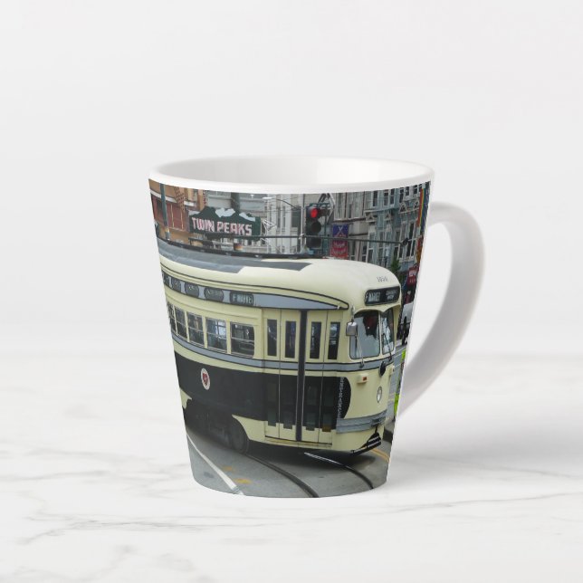 San Francisco Cable Car Latte Mug (Right Angle)