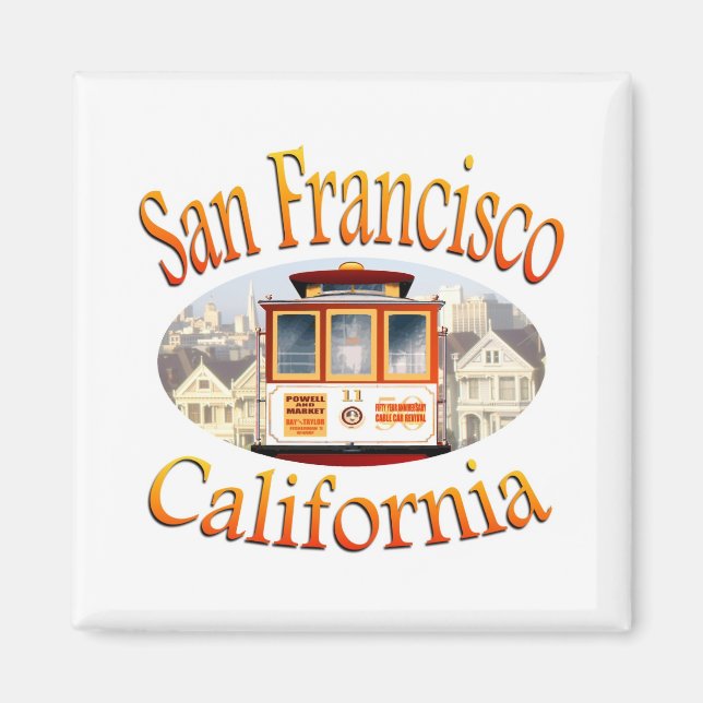 San Francisco Cable Car Magnet (Front)