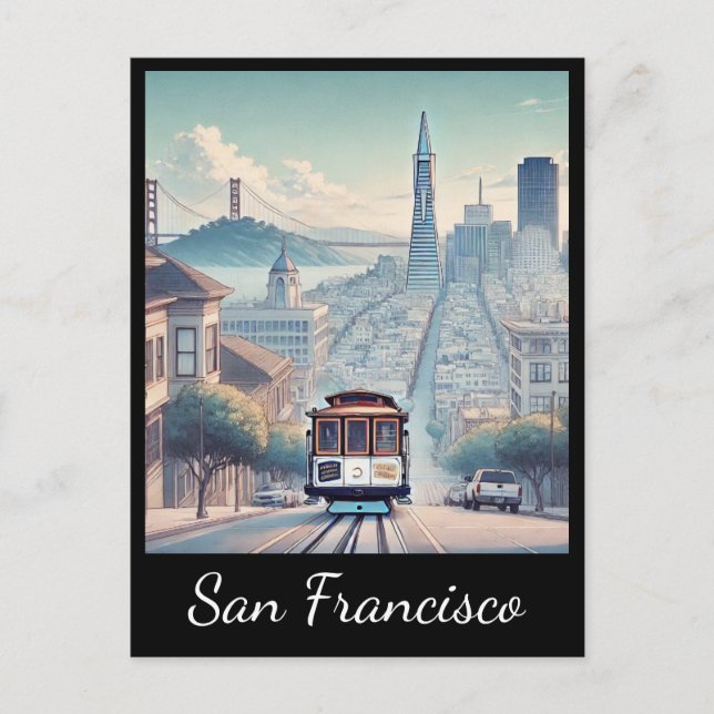 San Francisco Cable Car  Postcard (Front)